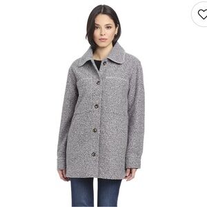 Modern Supply by Sanctuary Gray Boucle Shacket/Coat NWT Sz XLarge